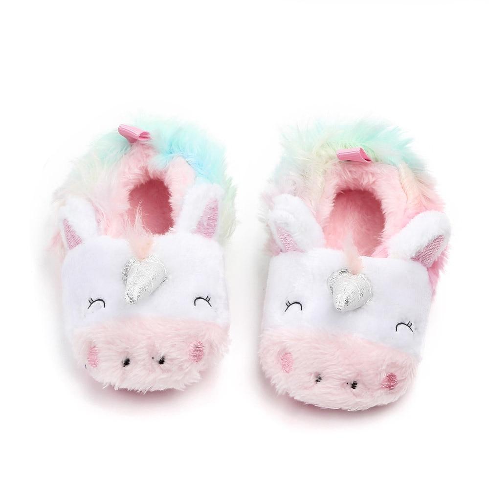Princess Newborn Baby Crawling Shoes Girl Slippers Pre Walker Trainers Fur Winter Soft Shoes