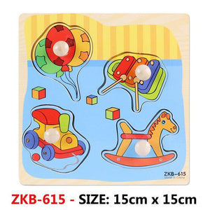 New Hand Grab Board Wooden Puzzle Toys for Children Cartoon Animal Fruit  Kids Baby Early Educational Learning Toy
