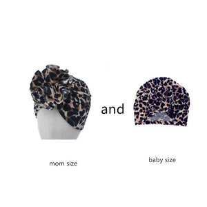 Luxury Mdoern Set 2PCS Baby and Mom Headbands Set Flower Bowknot Newborn Turban Cross-tied Mommy Headband Bow