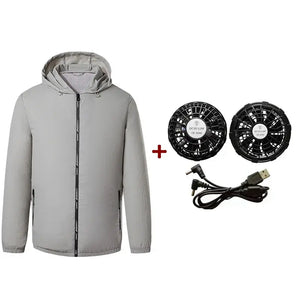 Summer Essentials Portable USB Electric Fan Cooling Jacket for Men
