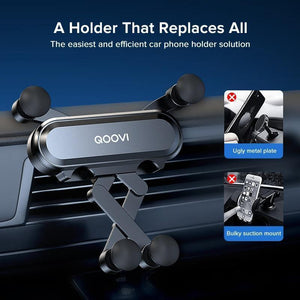 Black Gravity Phone Holder Stand For Car Air Vent Mount No Magnetic Mobile Cell Phone Holder Support GPS