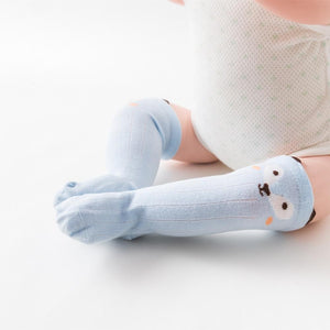 White Baby Sock Non Slip Cotton Long Socks Newborn Knee High Socks For Baby Girls Super Elastic Cute Design