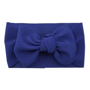 Big Bow Knot Solid Elastic Hairband Headband Stretch Turban Head Wrap Headwear