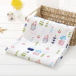 Muslin Cotton Diaper Baby Blankets Newborn Swaddle Blanket Infant Multi Purpose Bath Towel