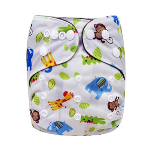 Modern Printed Bamboo Charcoal Inner Pocket Diaper For Baby Reusable Cloth Diaper Nappies With Double Leg Gusset In Modern Printed Design For Baby and Kids