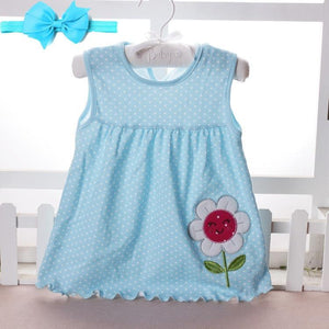 New Summer Cute Baby Girl Infant girl Princess Dress with Headband In Tutu Design With Flowers