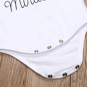 Newborn Kids Baby Girls Boys Clothes Father's Day Letter Print Romper Bodysuit For Baby For Girls And Boys Dadies & Momies Miracle Print