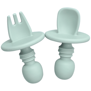 Big Baby Feeding Unique Spoon And Fork Set  Soft Silicone Feeding  Flatware  Safe Training Spoon For Baby Girls And Boys