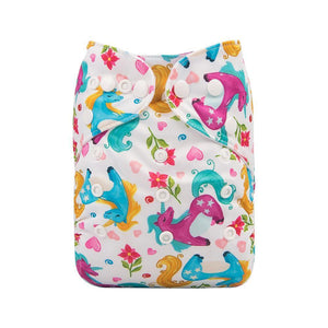 Baby One Size Fits All Reusable Baby Cloth Diaper with  Microfiber Insert Diaper For Baby Boys and Baby Girls In Modern New Printed Design