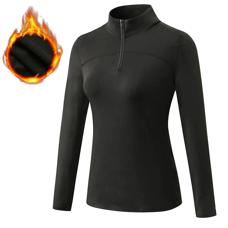 Breathable  Moisture Wicking Sports Top with Zipper