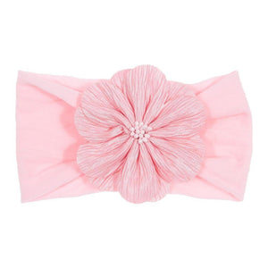 Cute 1PCS Baby Girls Lotus Flower Nylon Headband Knot Elastic Newborn Toddler Headwraps Kids Hair Accessories Gifts