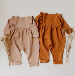 Modern Handamde Girls Jumpsuit Long Sleeve Romper Overalls Autumn Clothes For Baby Cotton Line In Elegant Autmn Style