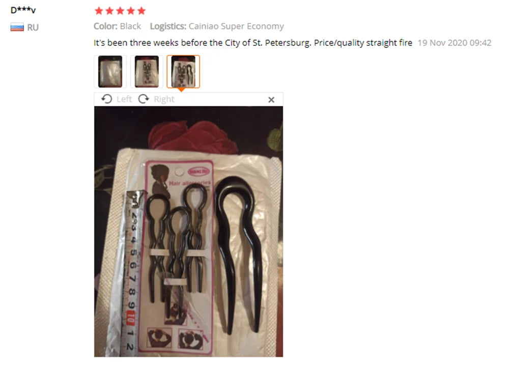 3 Pcs/Set Women Round Toe U Shaped Hair Pins and Clips Plastic Grips Convenient Simple Forks Hair Styling Tool Magic hairgrips