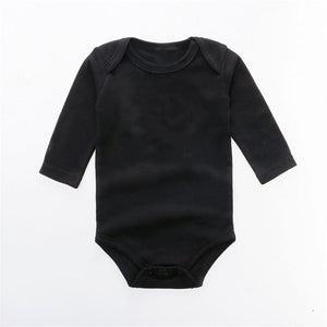 Classic Modern Solid Color Boy Girls Romper Newborn Long Sleeve Cotton Jumpsuit Tops For Girls and Boys Baby