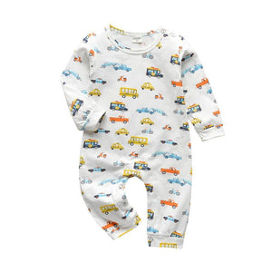 Modern Printed Baby Boys and Girls Romper Cotton Long Sleeve Jumpsuit for Infant Clothing Newborn Baby Kids