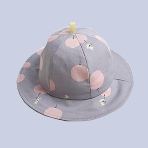 Lovely Baby Hat Soft Cotton Bucket Hat For Baby Boys and Girls Cartoon Bear Star Prints Cap Kids Fishing Hat