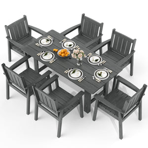 Corex HDPE Outdoor Dining Set, 6-Piece