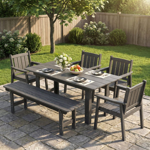 Corex HDPE Outdoor Dining Set, 6-Piece