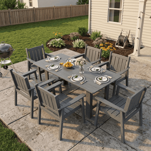 Corex HDPE Outdoor Dining Set, 6-Piece