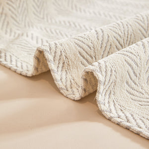 Herringbone Chenille Couch Cover Blanket Soft Durable Throw Sofa Protector with Tassel