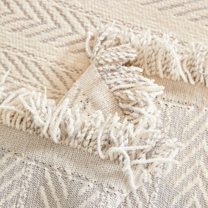 Herringbone Chenille Couch Cover Blanket Soft Durable Throw Sofa Protector with Tassel