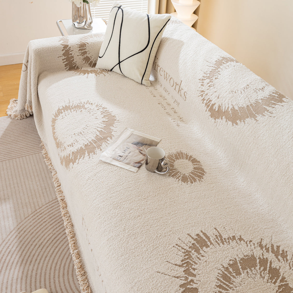 Fireworks Reversible Couch Cover Blankets Furniture Covers Washable Sectional Couch Covers