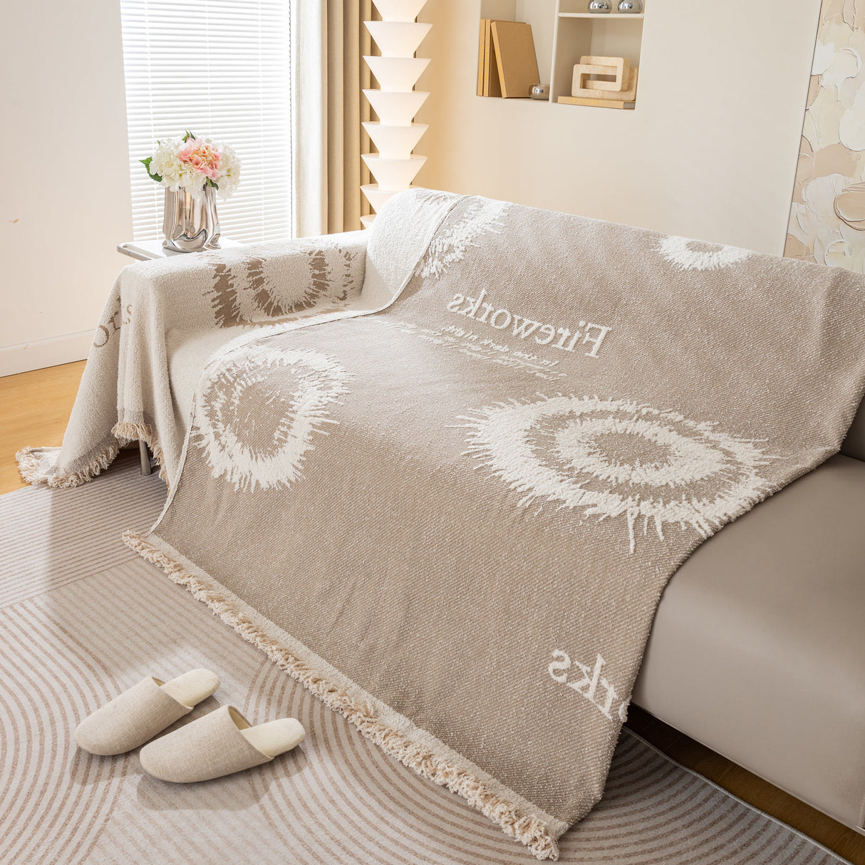 Fireworks Reversible Couch Cover Blankets Furniture Covers Washable Sectional Couch Covers