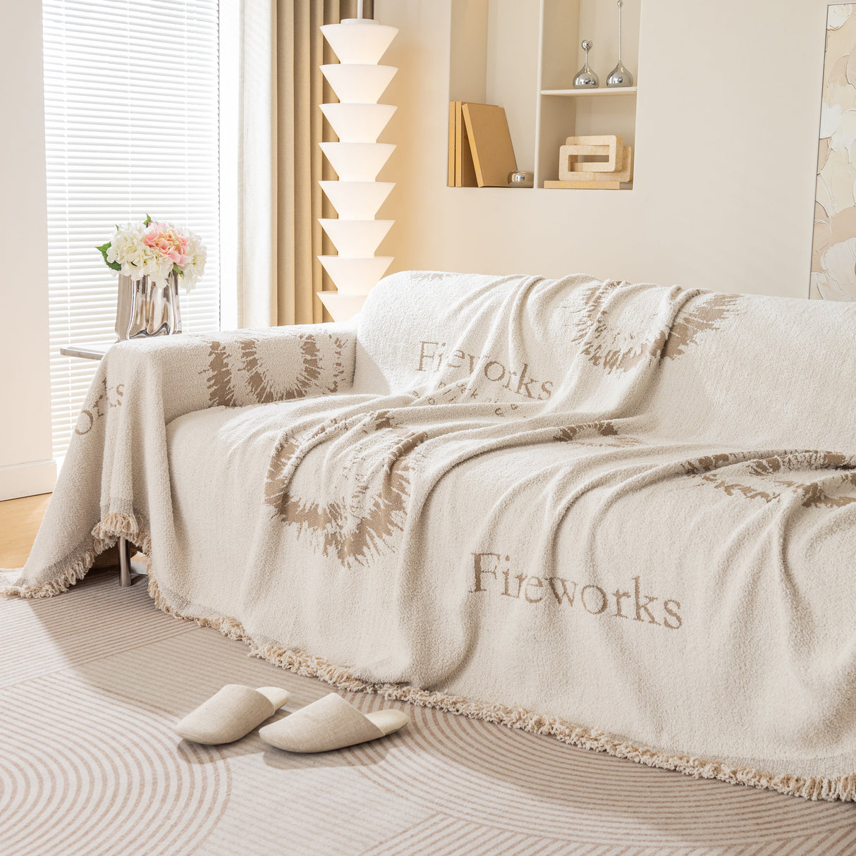 Fireworks Reversible Couch Cover Blankets Furniture Covers Washable Sectional Couch Covers