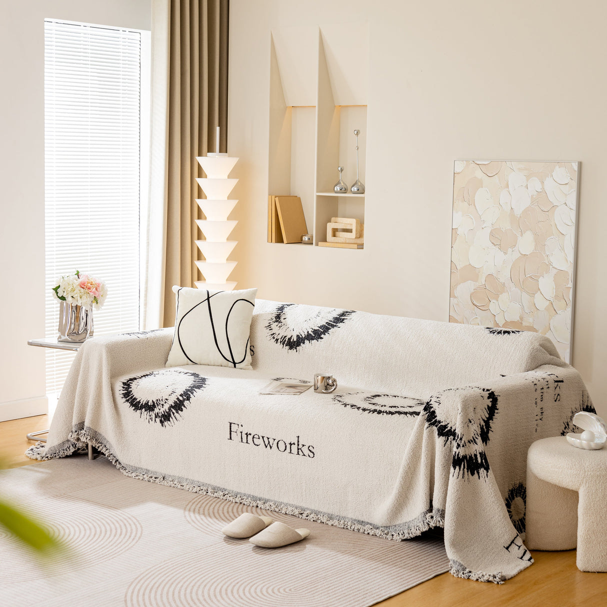 Fireworks Reversible Couch Cover Blankets Furniture Covers Washable Sectional Couch Covers