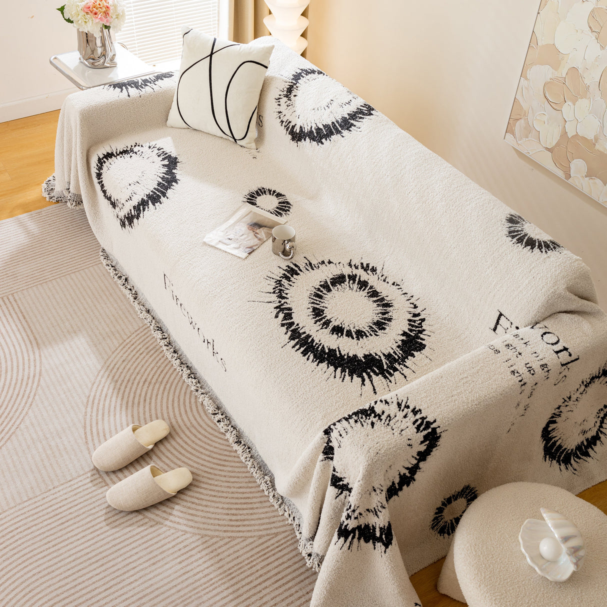 Fireworks Reversible Couch Cover Blankets Furniture Covers Washable Sectional Couch Covers