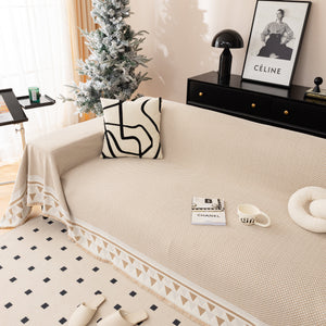 Chenille Jacquard Sofa Throw Blanket Cover Soft Polyester Weave Couch Throw Cover for Pets Dog Kids