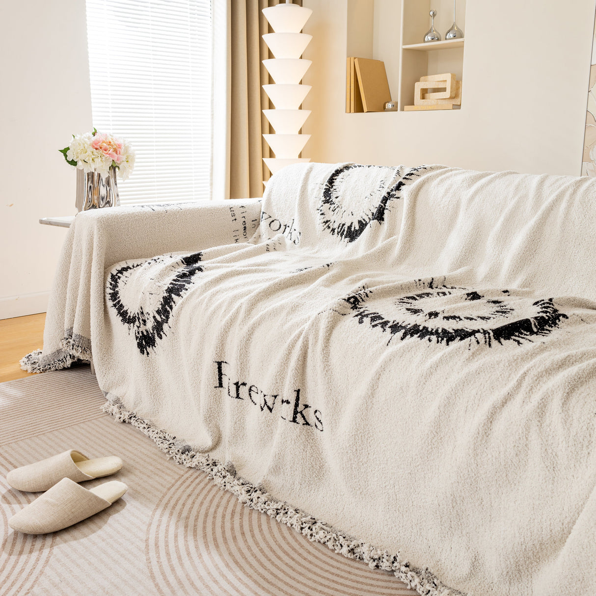 Fireworks Reversible Couch Cover Blankets Furniture Covers Washable Sectional Couch Covers