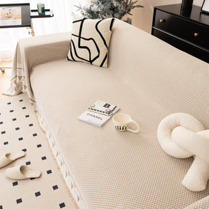 Chenille Jacquard Sofa Throw Blanket Cover Soft Polyester Weave Couch Throw Cover for Pets Dog Kids