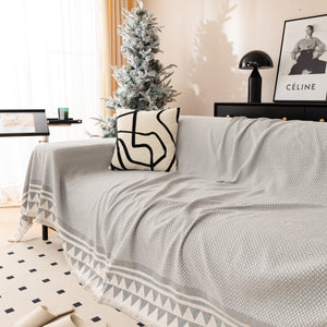 Chenille Jacquard Sofa Throw Blanket Cover Soft Polyester Weave Couch Throw Cover for Pets Dog Kids