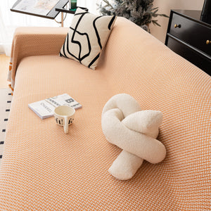 Chenille Jacquard Sofa Throw Blanket Cover Soft Polyester Weave Couch Throw Cover for Pets Dog Kids