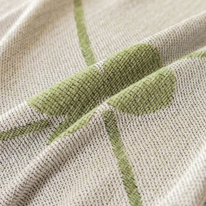 Comfy Four-Leaf Clover Hope Faith Love Luck Blanket for Couch, Chenille Scratch Proof Sofa Blanket Covers
