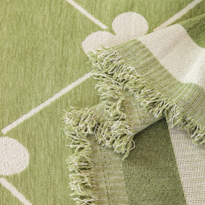 Comfy Four-Leaf Clover Hope Faith Love Luck Blanket for Couch, Chenille Scratch Proof Sofa Blanket Covers