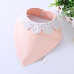 Baby Bibs Waterproof Triangle Cotton Cartoon Child  Dribble Bibs Newborn Absorbent Cloth Bib for Kids in Cat Design