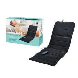 Pursonic Full-Body Massage Mat with Heat 2 pack – Multi-Zone Vibration Relief for Back, Lumbar & Legs