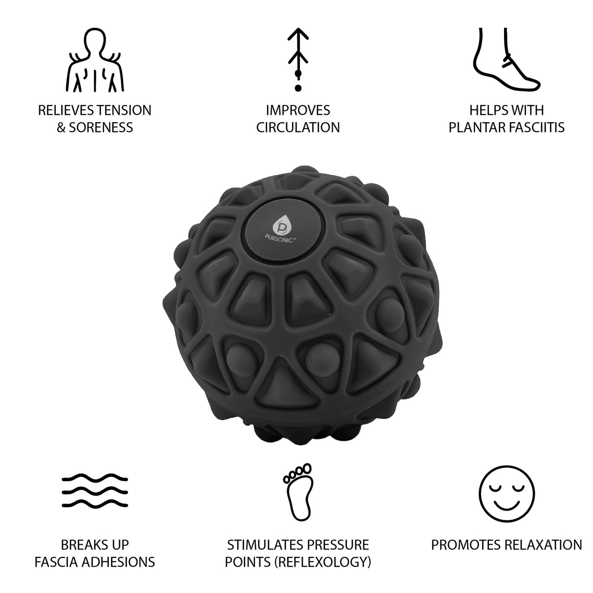 Pursonic Vibrating Massage Ball – Deep Tissue Relief at Your Fingertips by Pursonic