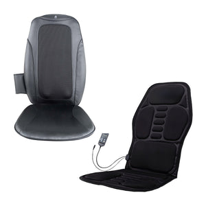 Pursonic Shiatsu Chair Massager with Heat & Vibration + Cushion Mat Bundle – Deep Muscle Relief for Home, Office, or Car by Pursonic