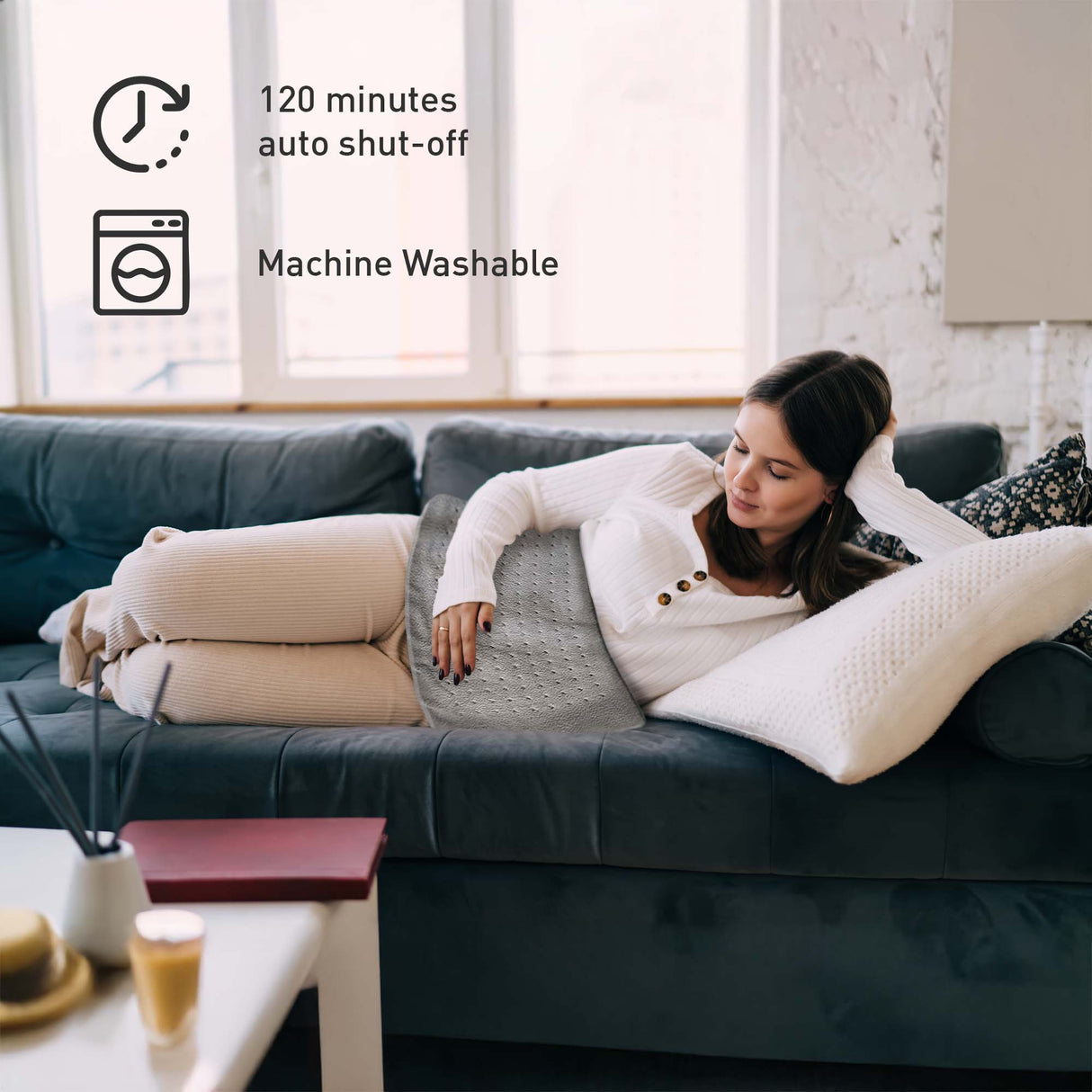 Pursonic Shiatsu Massager & Heating Pad Therapy Set by Pursonic