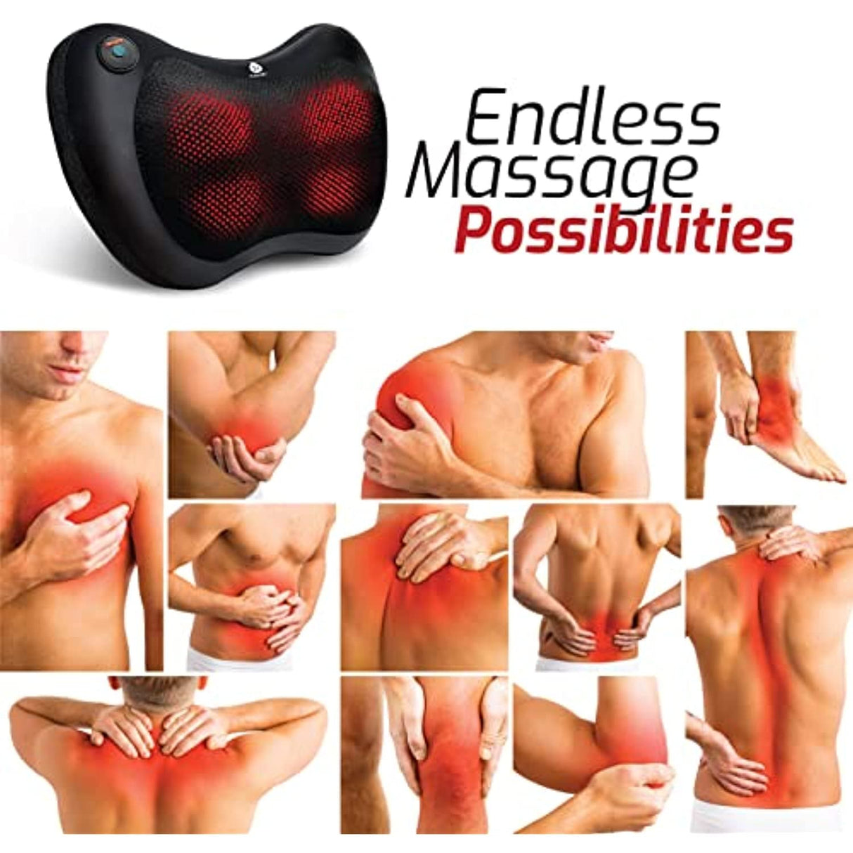 Pursonic Shiatsu Massager, Rechargeable Rolling Massager & Palm Harmony Glove