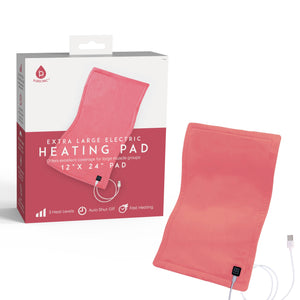 Pursonic Large Electric Heating Pad with USB-C – 12"x24", Ultra Soft Fabric, 3 Heat Settings, Auto Shut-Off by Pursonic