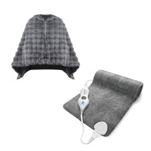 Pursonic Heated Poncho Shawl & XL Full Body Heating Pad