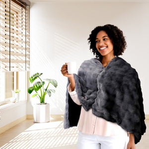 Pursonic Electric Plush Heated Poncho Shawl by Pursonic