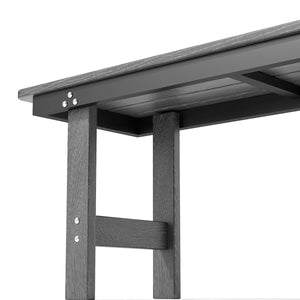 Corex HDPE Outdoor Dining Set, 7-Piece, Gray