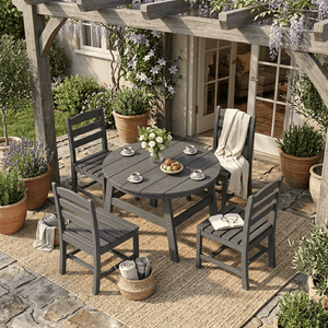 Corex HDPE Outdoor Dining Set, 6-Piece