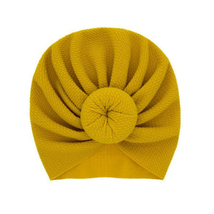 Baby Accessories Newborn Toddler Kids Baby Boy Girl Solid Knot Hats Turban Cotton Beanie Candy Color Hat For Kids