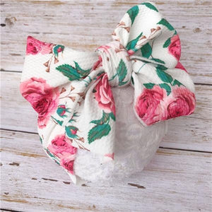Luxury Modern Colorful Newborn Toddler Baby Girl Boy Headwear Solid Bowknot Soft Turban Knot Hairband For Girls Kids